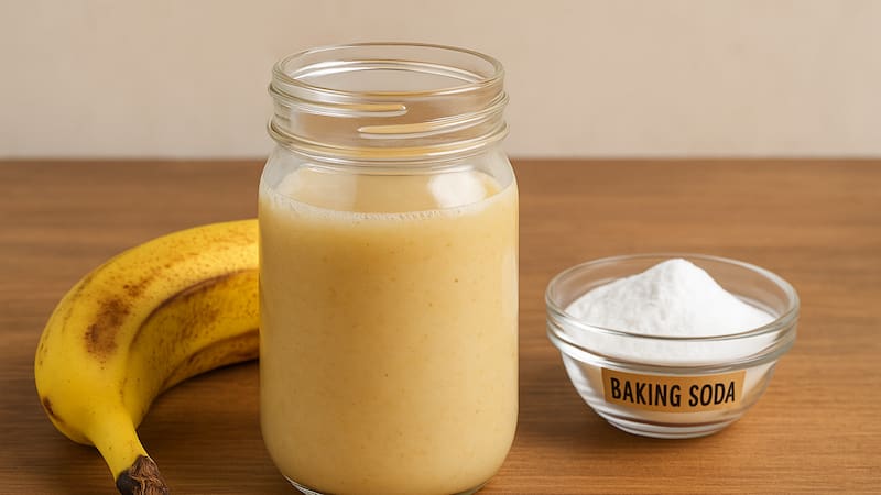 Una mezcla natural de rápido preparado que limpia, desinfecta y nutre usando solo cáscara de banana, agua y bicarbonato. (Fuente: Archivo)