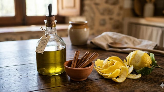 La mezcla del aceite de oliva, cáscara de limón y canela que todos usan: para qué sirve y cómo prepararla