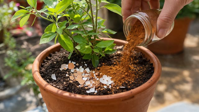Tirar canela y cáscara de huevo en el jardín y las macetas: para qué sirve y por qué lo recomiendan