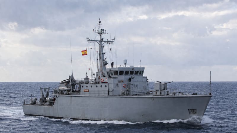 El cazaminas Tambre de la Armada localizó en el Mediterráneo torpedos y una mina de la Segunda Guerra Mundial aún presentes en el fondo marino.