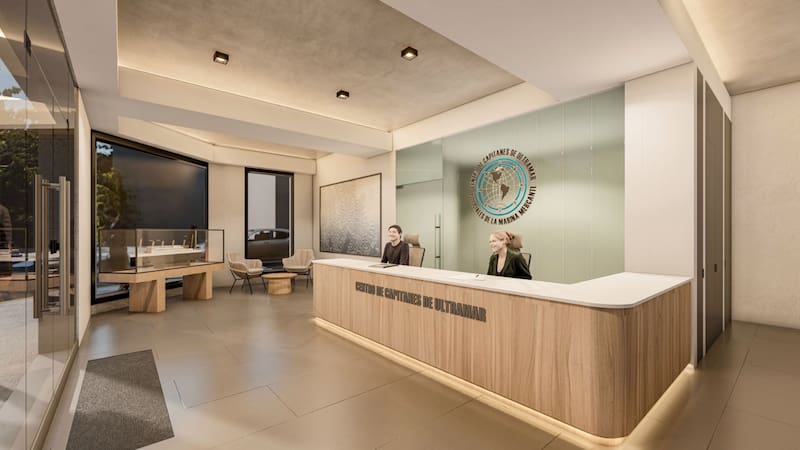 Render del edificio del Centro Integral de Capacitación.