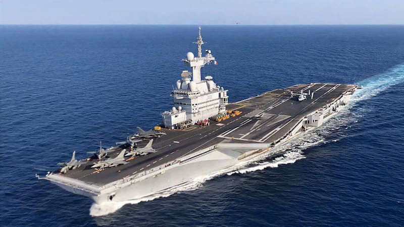 Francia confirmó el despliegue de su portaaviones nuclear Charles de Gaulle (R91) en el Mediterráneo en medio de la tensión en Medio Oriente.