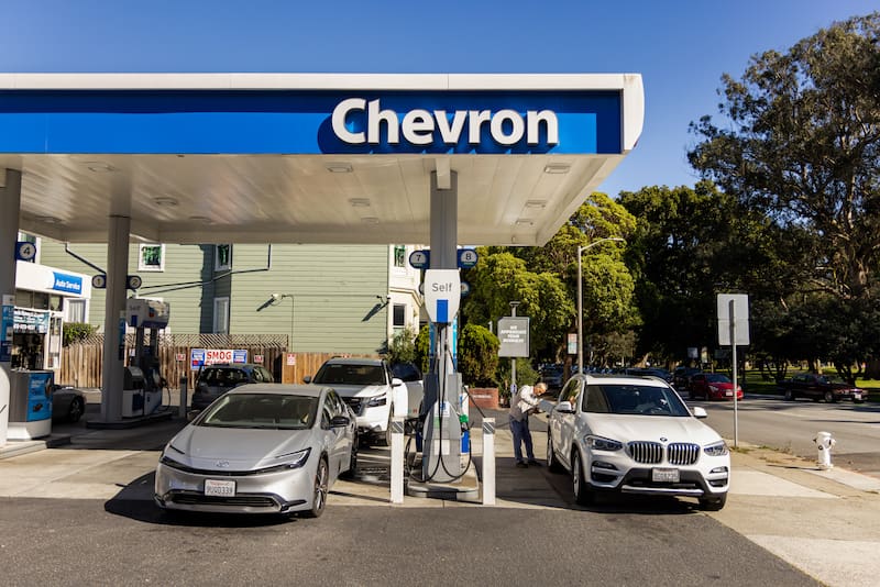 Una estación de servicio de Chevron en San Francisco, California.