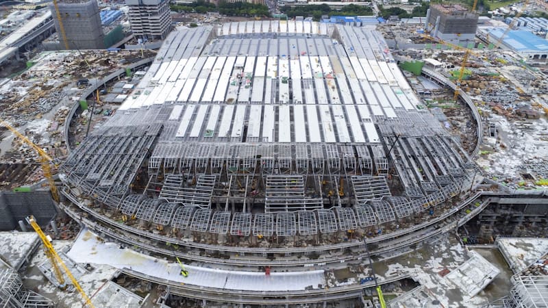 China construyó una estación en menos de un día | Redujo un viaje de 7 horas en apenas 90 minutos