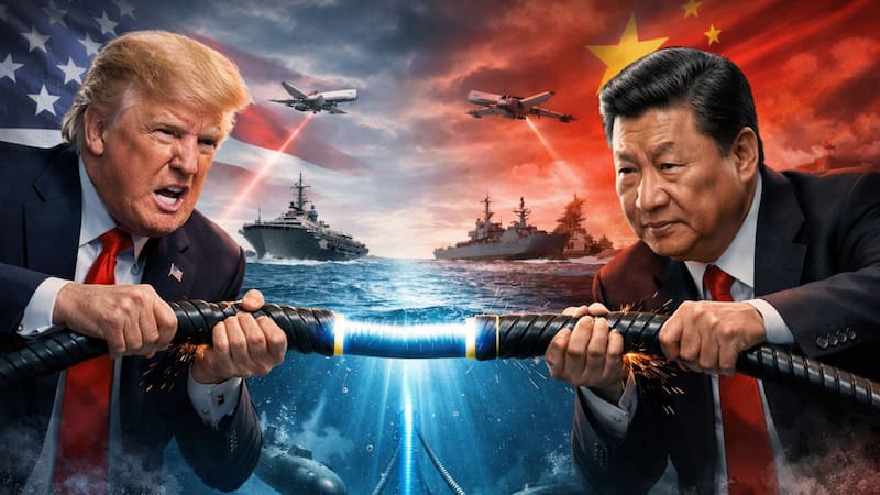 Los cables submarinos que pasan por Chile conectan la región con Estados Unidos y China.