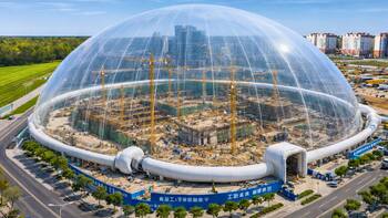 China revoluciona las construcciones con sus enormes burbujas inflables que recortan los plazos de las obras y el impacto ambiental