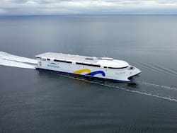 Llegó desde Tasmania el ferry 100% eléctrico más grande del mundo para viajar a Colonia: tiene un mega free shop