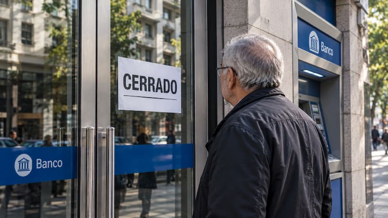Cierran los bancos en todo el país.