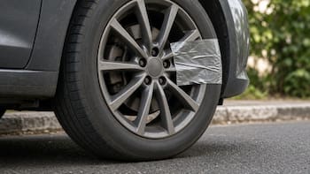 Poner cinta adhesiva en la rueda del auto: para qué sirve y por qué lo recomiendan