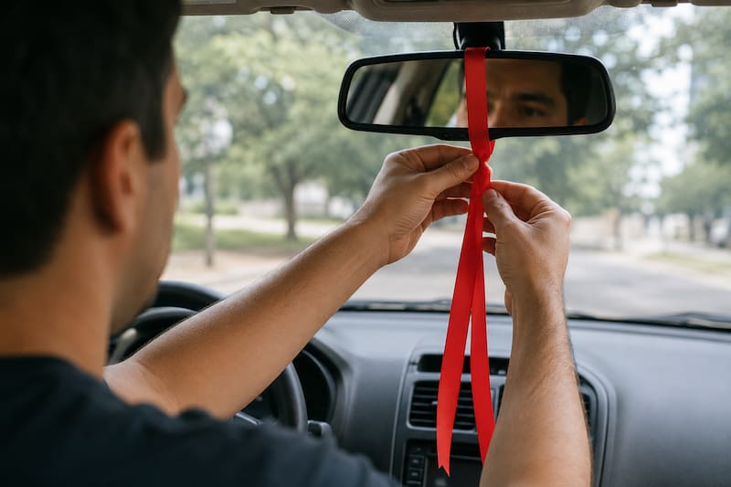 Los conductores realizan esta práctica para atraer las buenas energías en el vehículo.