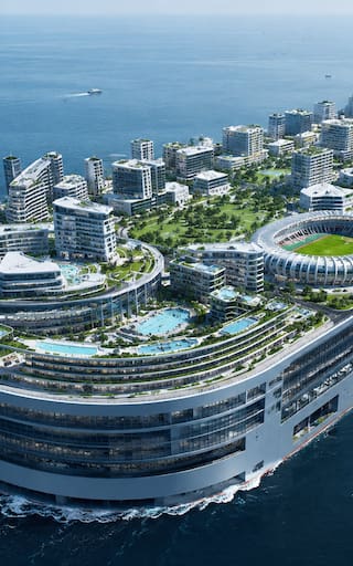 Llega la ciudad flotante más grande del mundo: albergará a 80.000 personas, colegios, hoteles, parques y un estadio de fútbol