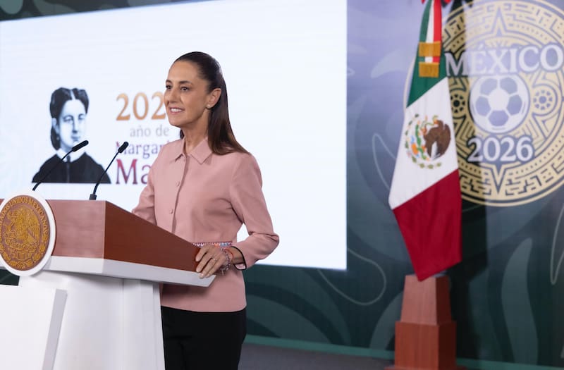 Claudia Sheinbaum, durante una rueda de prensa en el Palacio Nacional de Ciudad de México.