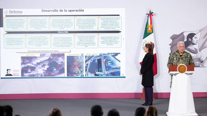 Claudia Sheinbaum en el informe sobre caída del líder del CJNG.