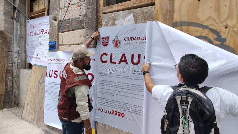 Multas y cierres de obras.
