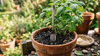 Clavar un tenedor en la tierra y las macetas: por qué recomiendan hacerlo y para qué sirve