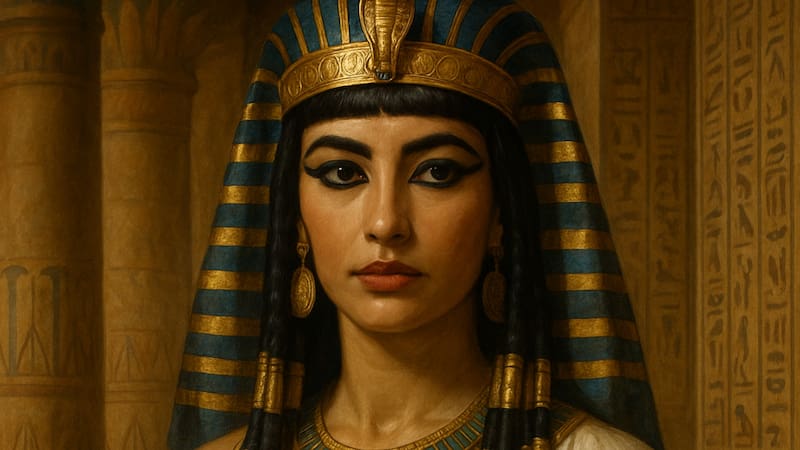 Un hallazgo en Egipto tiene el potencial de transformar radicalmente el conocimiento existente acerca de Cleopatra. (Fuente: Representación creada con IA)