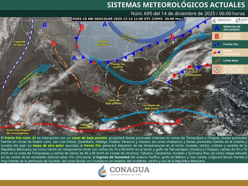 El pronóstico del tiempo para el domingo 14 de diciembre. (Foto: Archivo).