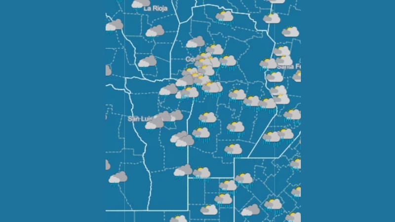 Para la capital cordobesa y sus alrededores se prevé un jueves inestable con una temperatura mínima de 13°C y una máxima que alcanzará los 20°C.