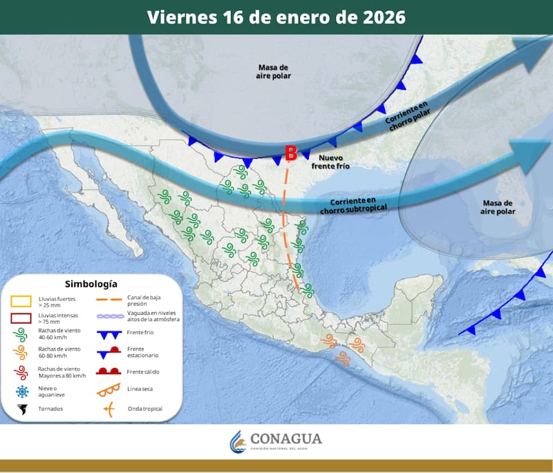 El pronóstico del tiempo para el viernes 16 de enero. (Foto: Archivo).