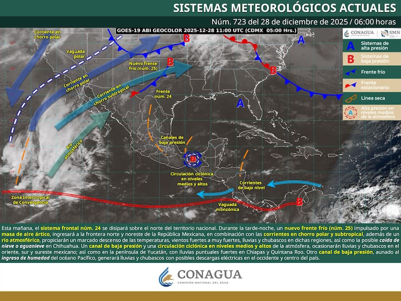 El pronóstico del tiempo para el domingo 28 de diciembre. (Foto: Archivo).