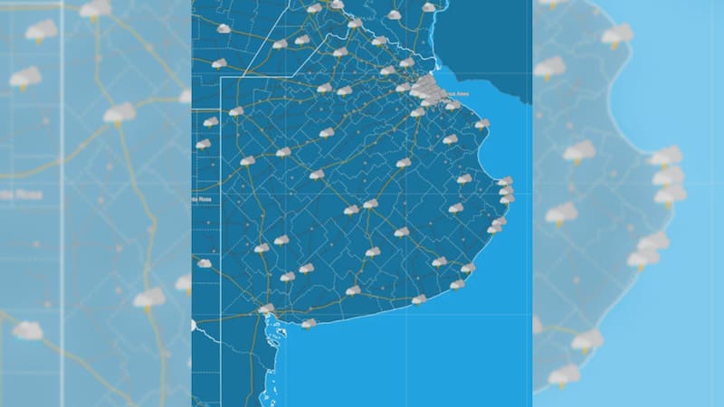 Durante el miércoles, las temperaturas mínimas se mantendrán en los 11° C, mientras que las máximas entre los 22° C y 24° C.