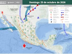 Pronóstico de clima para hoy domingo 25 de octubre: el SMN advierte por fuertes lluvias, descargas eléctricas y caída de granizo