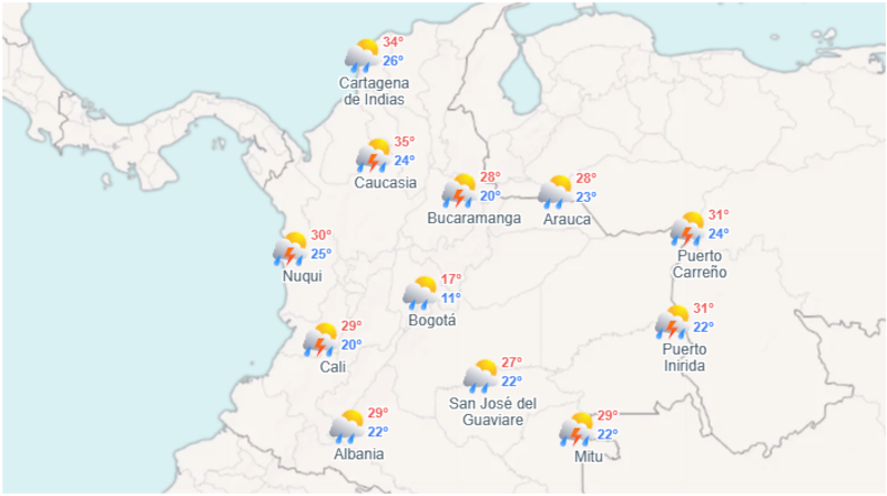 Las condiciones meteorológicas podrían afectar la movilidad y las actividades al aire libre en distintas regiones del país (Fuente: Meteored)
