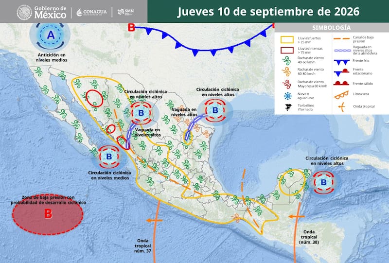 Llega un diluvio histórico en septiembre: serán 48 horas de tormentas, granizo y fuertes lluvias con ráfagas de viento.