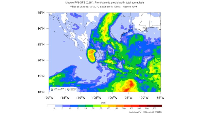 Sinaloa y Nayarit esperan lluvias intensas por el avance del ciclón Simón.
