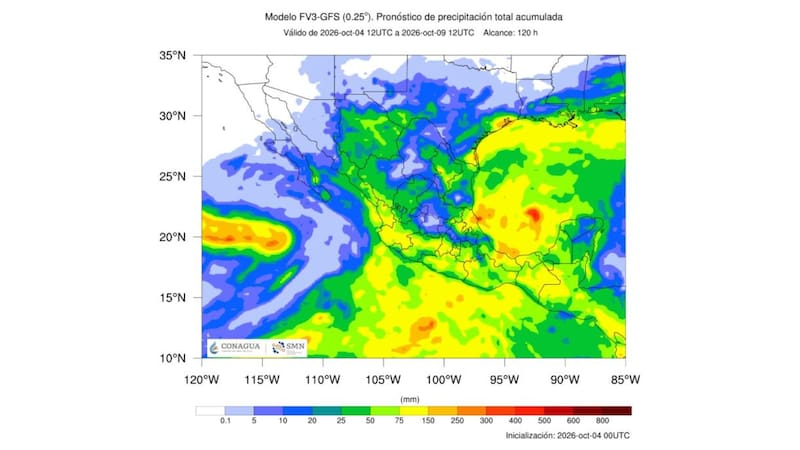 Mientras el sureste registra lluvias, el noroeste del país mantiene ambiente caluroso con temperaturas superiores a los 40 °C.