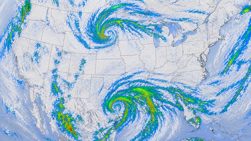 Se aproxima un diluvio histórico de 72 horas de tormentas, fuertes lluvias y ráfagas de viento de hasta 70 km/h