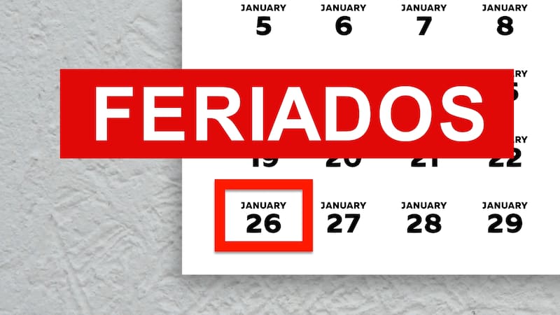 Close-up of the date January 26th marked with a red cursor on the wall calendar 2026