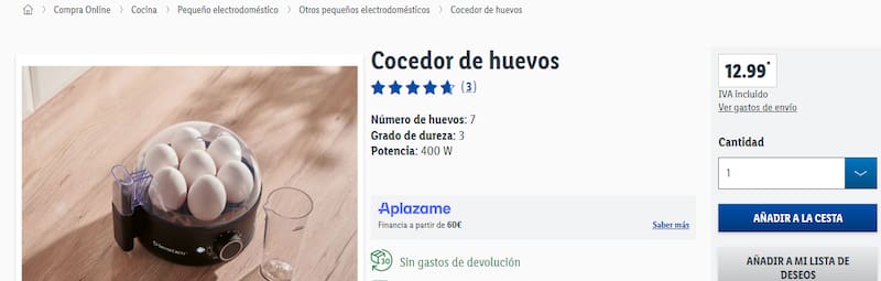 Este novedoso electrodoméstico de Lidl prepara hasta 7 huevos al mismo tiempo.