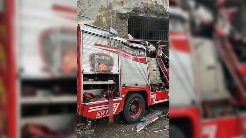 El choque del auto de Bomberos trajo 10 víctimas.