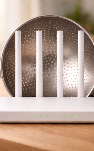 Poner un colador de cocina detrás del router: para qué sirve hacerlo ya