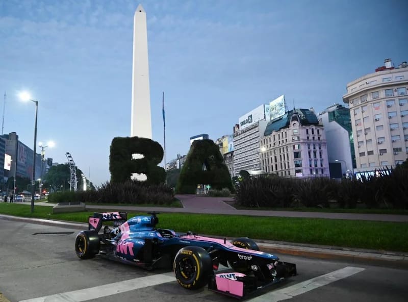 El Fórmula 1 que conducirá Colapinto por Buenos Aires.