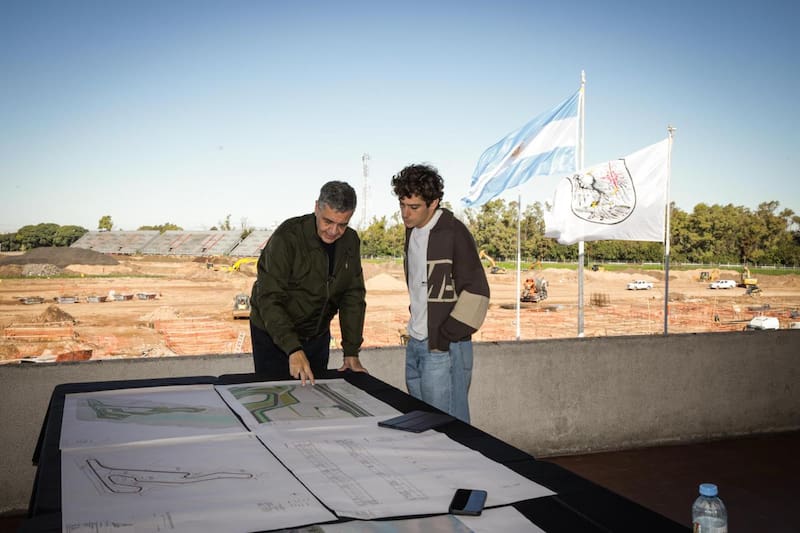 Franco Colapinto visitó las obras en el autódromo de la Ciudad de Buenos Aires
