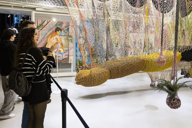 La obra de Ernesto Neto, parte de la Colección Balanz.
