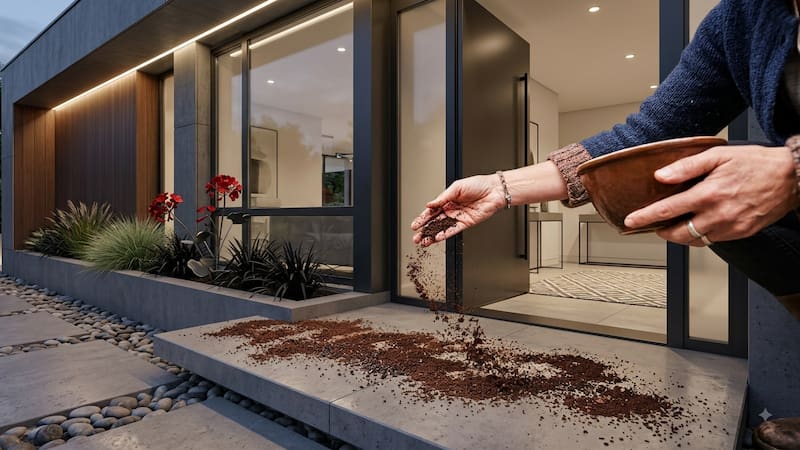 Colocar café molido en la entrada de una casa por qué los expertos recomiendan hacerlo y para qué sirve.