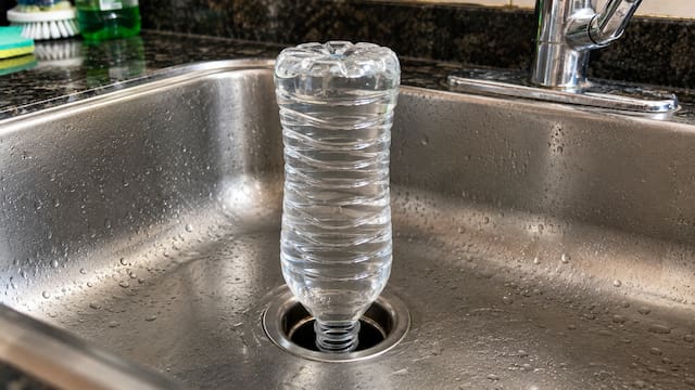 Colocar una botella de plástico con agua boca abajo en el desagüe del fregadero: para qué sirve y por qué lo recomiendan
