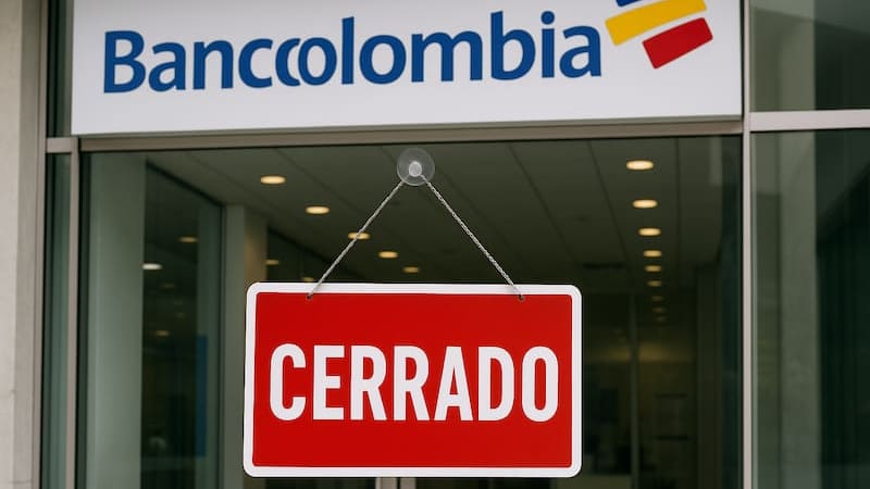 Bancolombia suspenderá la atención presencial en todas sus sucursales el lunes. (Imagen: archivo)