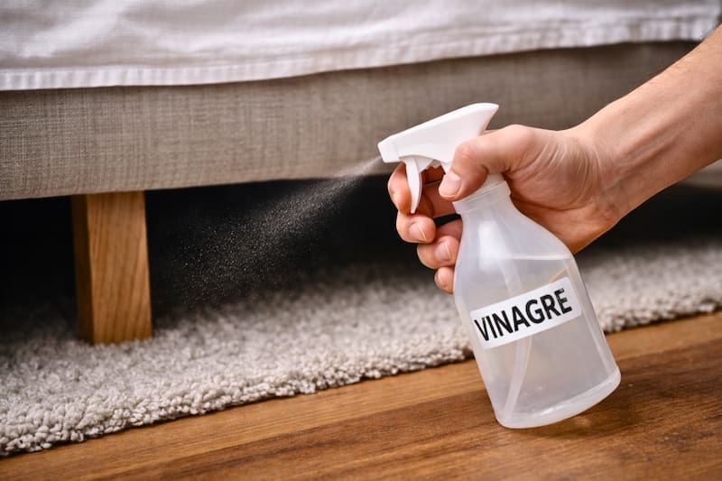 Uso de vinagre blanco para mejorar la limpieza y la higiene del dormitorio (foto: archivo).