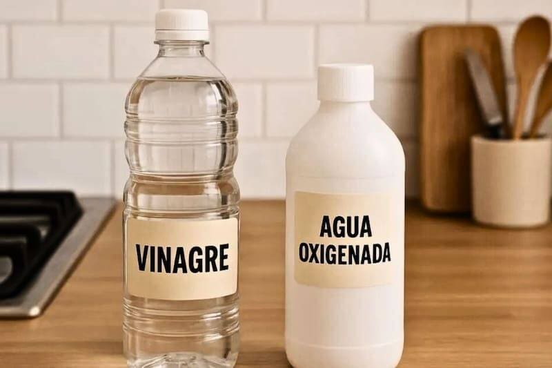 Cuidado del hogar: limpieza natural y económica con vinagre de manzana y agua oxigenada (foto: archivo).