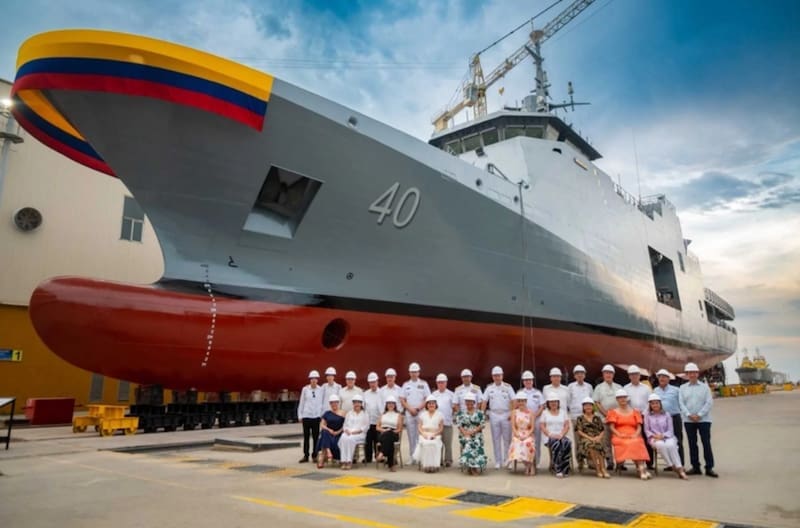 Colombia fortalece su capacidad marítima con el patrullero ARC 24 de Julio, una embarcación moderna (Fuente: Cotecmar).