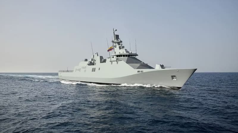Colombia construye su primera fragata nacional para modernizar la Armada y la industria naval. (Fuente: Pucará Defensa)