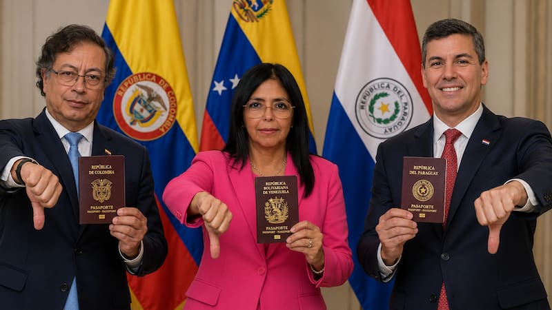Confirmado | En agosto, Colombia, Venezuela y Paraguay negarán el ingreso y la salida al país a los ciudadanos que posterguen la renovación del pasaporte. (Representación creada con IA)