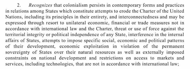 Colonialismo - ONU