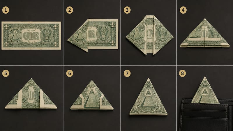 El signifcado de llevar un dólar doblado en la cartera.