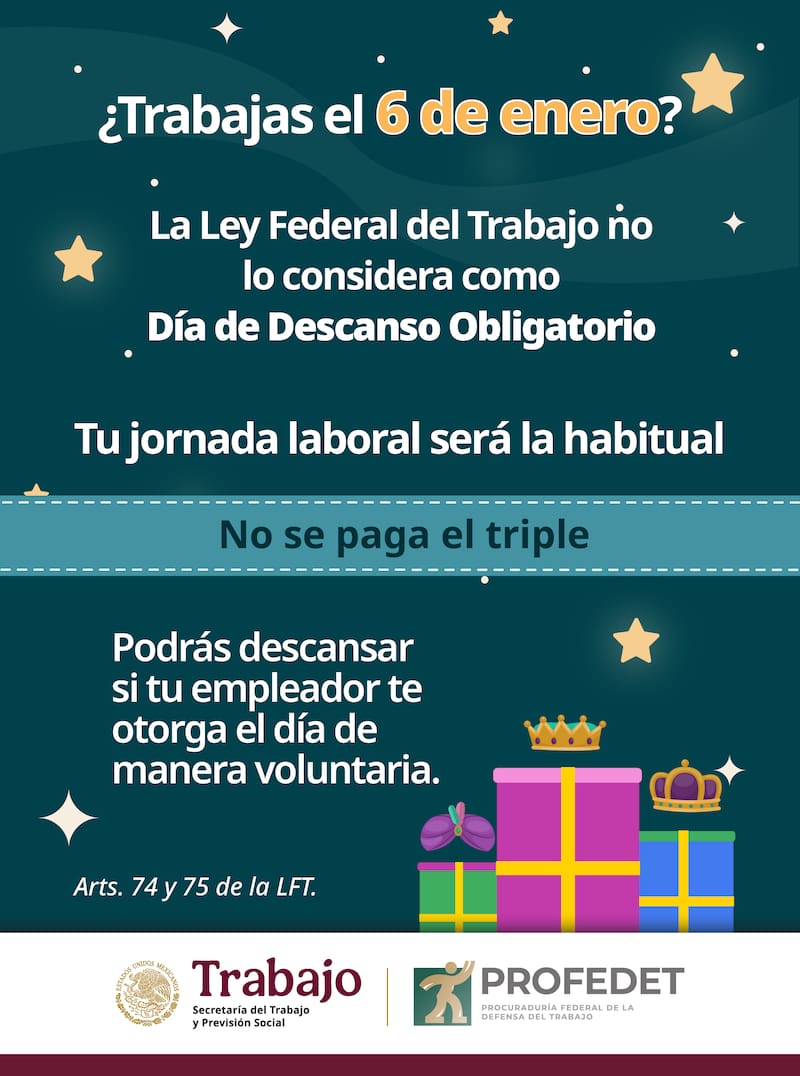 ¿Cómo se cobra el 6 de enero si no es feriado?
