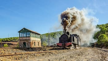 Como viajar por Marte: el tren a vapor que recorre paisajes montañosos y funciona desde 1875